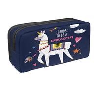 VAPOKF Astuccio portapenne per studenti, cancelleria per adolescenti, ragazzi, ragazze, forniture scolastiche e ufficio, con divertente alpaca, I Choose to be a Unicorn, Multi, 2.3x8.2x3.9in/6x21x10cm