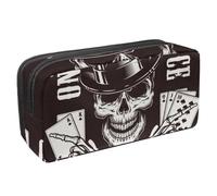 VAPOKF Astuccio portapenne per studenti, cancelleria per adolescenti, ragazzi, ragazze, forniture scolastiche e ufficio, stile vintage, motivo: teschi di gangster, Multi, 2.3x8.2x3.9in/6x21x10cm,