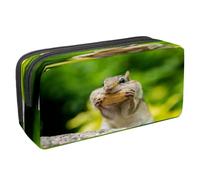 VAPOKF Astuccio portapenne per studenti con cerniera, per ragazzi e ragazze, articoli per la scuola e l'ufficio, Tiger Prowl on The Road, Cibo Ripieno Chipmunk, 2.3x8.2x3.9in/6x21x10cm, Astuccio