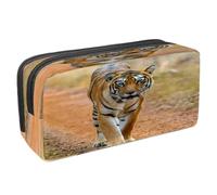 VAPOKF Astuccio portapenne per studenti con cerniera, per ragazzi e ragazze, articoli per la scuola e l'ufficio, Tiger Prowl on The Road, Tiger Prowl sulla strada, 2.3x8.2x3.9in/6x21x10cm, Astuccio