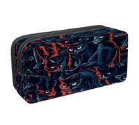 VAPOKF Astuccio portapenne per studenti con cerniera, per ragazzi e ragazze, articoli per la scuola e l'ufficio, divertenti gatti pazzi, Esotico Gatto Nero, 2.3x8.2x3.9in/6x21x10cm, Astuccio