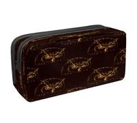VAPOKF Astuccio portapenne per studenti con cerniera, per ragazzi e ragazze, articoli per la scuola e l'ufficio, Tiger Prowl on The Road, Seamless Pattern Owl Head, 2.3x8.2x3.9in/6x21x10cm, Astuccio