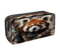 VAPOKF Astuccio portapenne per studenti con cerniera, per ragazzi e ragazze, articoli per la scuola e l'ufficio, panda rosso su albero innevato, Multi, 2.3x8.2x3.9in/6x21x10cm, Astuccio