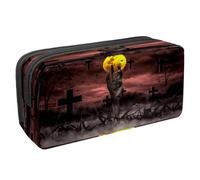 VAPOKF Astuccio portapenne per studenti con cerniera, per ragazzi e ragazze, forniture per la scuola e l'ufficio, motivo: Zombie Hand Out of Hell, Zombie Hand Out of Hell, 2.3x8.2x3.9in/6x21x10cm,