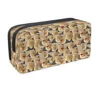 VAPOKF Astuccio portapenne per studenti con cerniera, per ragazzi e ragazze, forniture per scuola e ufficio, acquerello, mucca al pascolo sull'erba, Cane Yorkshire Terrier, 2.3x8.2x3.9in/6x21x10cm,