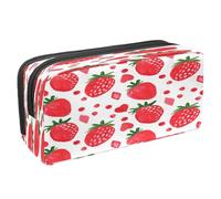 VAPOKF Astuccio portapenne per studenti con cerniera per ragazzi e ragazze, forniture per scuola e ufficio, torta di ciliegie rosa e gelato, Acquerello Primavera Fragola, 2.3x8.2x3.9in/6x21x10cm,
