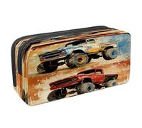 VAPOKF Astuccio portapenne per studenti con cerniera, per ragazzi e ragazze, forniture per scuola e ufficio, vecchie auto con camion, Multi, 2.3x8.2x3.9in/6x21x10cm, Astuccio