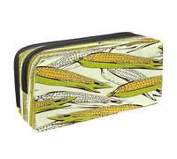 VAPOKF Astuccio portapenne per studenti con cerniera per ragazzi e ragazze, forniture per scuola e ufficio, torta di ciliegie rosa e gelato, Modello di mais maturo, 2.3x8.2x3.9in/6x21x10cm, Astuccio