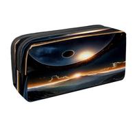 VAPOKF Astuccio portapenne per studenti con cerniera, per ragazzi e ragazze, materiale scolastico e per ufficio, spettacolare eclissi solare, Multi, 2.3x8.2x3.9in/6x21x10cm, Astuccio