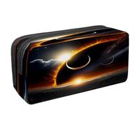 VAPOKF Astuccio portapenne per studenti con cerniera, per ragazzi e ragazze, materiale scolastico e per ufficio, spettacolare eclissi solare, Multi, 2.3x8.2x3.9in/6x21x10cm, Astuccio