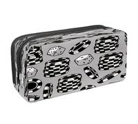 VAPOKF Astuccio portapenne per studenti, con cerniera, per ragazzi e ragazze, materiale scolastico e per ufficio, con camion colorati, Dadi e pile di patatine, 2.3x8.2x3.9in/6x21x10cm, Astuccio