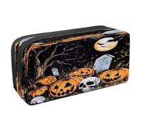VAPOKF Astuccio portapenne per studenti con cerniera, per ragazzi e ragazze, materiale scolastico e ufficio, tombe di zucca, teschi, albero morto, Multi, 2.3x8.2x3.9in/6x21x10cm, Astuccio