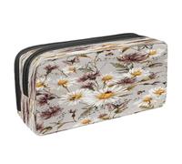 VAPOKF Astuccio portapenne per studenti con cerniera, per ragazzi e ragazze, materiale scolastico e ufficio, farfalla su girasoli, giglio rosa, Camomilla fiorita e margherite, 2.3x8.2x3.9in/6x21x10cm,