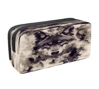 VAPOKF Astuccio portapenne per studenti con cerniera, per ragazzi e ragazze, materiale scolastico e ufficio, motivo: lupo e albero della foresta, Multi, 2.3x8.2x3.9in/6x21x10cm, Astuccio