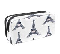 VAPOKF Astuccio portapenne per studenti con cerniera, per ragazzi e ragazze, materiale scolastico e ufficio, motivo Torre Eiffer di Parigi, Multi, 2.3x8.2x3.9in/6x21x10cm, Astuccio