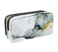 VAPOKF Astuccio portapenne per studenti con cerniera, per ragazzi e ragazze, materiale scolastico e ufficio, pianeti, luna, stelle, cielo notturno, Luxury Marble Texture Art, 2.3x8.2x3.9in/6x21x10cm