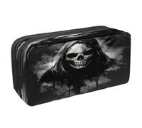 VAPOKF Astuccio portapenne per studenti con cerniera, per ragazzi e ragazze, materiale scolastico e ufficio, teschio zombi, Multi, 2.3x8.2x3.9in/6x21x10cm, Astuccio