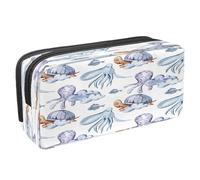 VAPOKF Astuccio portapenne per studenti con cerniera, per ragazzi e ragazze, materiale scolastico e ufficio, motivo: polipo, medusa, cavalluccio marino, granchio, animali marini, Pesce Polpo Tartaruga