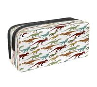 VAPOKF Astuccio portapenne per studenti con cerniera, per ragazzi e ragazze, materiale scolastico e ufficio, motivo: foresta invernale con cervo, Dinosauro T-rex Wild Jurassic, 2.3x8.2x3.9in/6x21x10cm