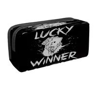 VAPOKF Astuccio portapenne per studenti con cerniera, per ragazzi e ragazze, materiale scolastico e ufficio, joystick multicolore, Lucky Winner Poker Skeleton Hand, 2.3x8.2x3.9in/6x21x10cm, Astuccio