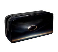 VAPOKF Astuccio portapenne per studenti con cerniera, per ragazzi e ragazze, materiale scolastico e ufficio, eclissi solare su cielo spaziale nero, Multi, 2.3x8.2x3.9in/6x21x10cm, Astuccio