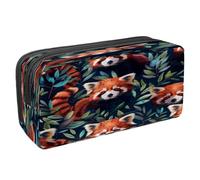 VAPOKF Astuccio portapenne per studenti con cerniera, per ragazzi e ragazze, materiale scolastico e ufficio, motivo panda rosso che si nasconde nella giungla, Multi, 2.3x8.2x3.9in/6x21x10cm, Astuccio