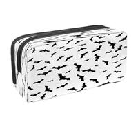 VAPOKF Astuccio portapenne per studenti con cerniera, per ragazzi e ragazze, materiale scolastico e ufficio, corvo su albero morto, Pipistrelli neri Fly, 2.3x8.2x3.9in/6x21x10cm, Astuccio
