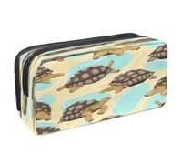 VAPOKF Astuccio portapenne per studenti con cerniera, per ragazzi e ragazze, materiale scolastico e ufficio, motivo: polipo, medusa, cavalluccio marino, granchio, animali marini, Tartaruga marina