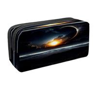 VAPOKF Astuccio portapenne per studenti con cerniera, per ragazzi e ragazze, materiale scolastico e ufficio, motivo: eclissi solare, Multi, 2.3x8.2x3.9in/6x21x10cm, Astuccio