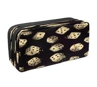 VAPOKF Astuccio portapenne per studenti con cerniera, per ragazzi e ragazze, materiale scolastico e ufficio, dadi bianchi da casinò, Multi, 2.3x8.2x3.9in/6x21x10cm, Astuccio