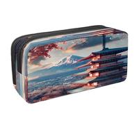 VAPOKF Astuccio portapenne per studenti con cerniera, per ragazzi e ragazze, materiale scolastico e ufficio, Monte del Tempio del Giappone Fuji, Multi, 2.3x8.2x3.9in/6x21x10cm, Astuccio