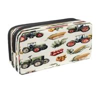 VAPOKF Astuccio portapenne per studenti con cerniera, per ragazzi e ragazze, materiale scolastico e ufficio, colture agricole e trattori, Multi, 2.3x8.2x3.9in/6x21x10cm, Astuccio