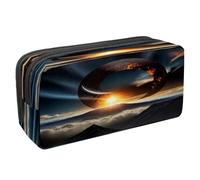 VAPOKF Astuccio portapenne per studenti con cerniera, per ragazzi e ragazze, materiale scolastico e ufficio, motivo: eclissi solare su nuvola, Multi, 2.3x8.2x3.9in/6x21x10cm, Astuccio