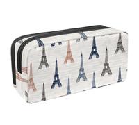 VAPOKF Astuccio portapenne per studenti con cerniera, per ragazzi e ragazze, materiale scolastico e ufficio, motivo Torri di Parigi