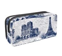 VAPOKF Astuccio portapenne per studenti con cerniera, per ragazzi e ragazze, materiale scolastico e ufficio, Francia Architetture