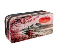 VAPOKF Astuccio portapenne per studenti con cerniera, per ragazzi e ragazze, materiale scolastico e ufficio, tempio Fuji Mount Cherry Landscape, Multi, 2.3x8.2x3.9in/6x21x10cm, Astuccio