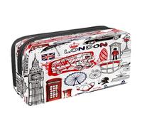 VAPOKF Astuccio portapenne per studenti con cerniera, per ragazzi e ragazze, materiale scolastico e ufficio, motivo Francia Parigi, torta al caffè e muffin, Solidatore della carrozza reale