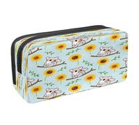 VAPOKF Astuccio portapenne per studenti con cerniera, per ragazzi e ragazze, materiale scolastico e ufficio, motivo koala e girasole, Cartoon Koala Bear e Girasole, 2.3x8.2x3.9in/6x21x10cm, Astuccio