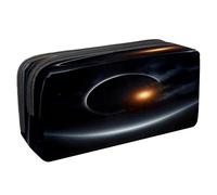 VAPOKF Astuccio portapenne per studenti con cerniera, per ragazzi e ragazze, materiale scolastico e ufficio, sfondo nero con cielo spaziale con eclissi solare, Multi, 2.3x8.2x3.9in/6x21x10cm, Astuccio