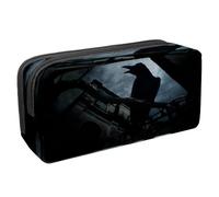 VAPOKF Astuccio portapenne per studenti con cerniera, per ragazzi e ragazze, materiale scolastico e ufficio, corvo su albero morto, Corvo sull'albero morto, 2.3x8.2x3.9in/6x21x10cm, Astuccio