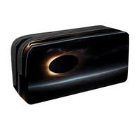 VAPOKF Astuccio portapenne per studenti con cerniera, per ragazzi e ragazze, materiale scolastico e ufficio, sfondo cielo spaziale con eclissi solare, Multi, 2.3x8.2x3.9in/6x21x10cm, Astuccio