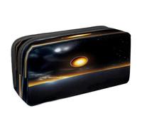 VAPOKF Astuccio portapenne per studenti con cerniera, per ragazzi e ragazze, materiale scolastico e ufficio, eclissi solare su cielo spaziale nero, Multi, 2.3x8.2x3.9in/6x21x10cm, Astuccio