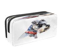 VAPOKF Astuccio portapenne per studenti con cerniera, per ragazzi e ragazze, materiale scolastico e ufficio, motivo koala grigio acquerello, Ritratto di cane Schnauzer ad acquerello,