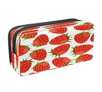 VAPOKF Astuccio portapenne per studenti con cerniera, per ragazzi e ragazze, materiale scolastico e ufficio, vegetariano Falafel, pomodoro limone, Gustoso Frutta Fragola, 2.3x8.2x3.9in/6x21x10cm,