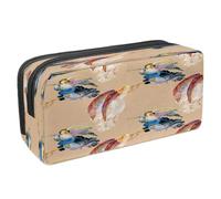 VAPOKF Astuccio portapenne per studenti con cerniera, per ragazzi e ragazze, per scuola e ufficio, acquerello con uccelli rossi, Bellissimi Angeli Con Le Ali, 2.3x8.2x3.9in/6x21x10cm, Astuccio