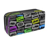 VAPOKF Astuccio portapenne per studenti, con cerniera, per ragazzi e ragazze, per scuola e ufficio, bicicletta e skateboard, Auto Moto Aereo Bus Camion, 2.3x8.2x3.9in/6x21x10cm, Astuccio