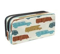 VAPOKF Astuccio portapenne per studenti, con cerniera, per ragazzi e ragazze, per scuola e ufficio, bicicletta e skateboard, Camper Traveler Truck, 2.3x8.2x3.9in/6x21x10cm, Astuccio