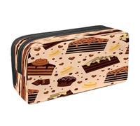 VAPOKF Astuccio portapenne per studenti con cerniera, per ragazzi e ragazze, per scuola e ufficio, cheeseburger, taco toast, pizza, Brownies e muffin al cioccolato, 2.3x8.2x3.9in/6x21x10cm, Astuccio