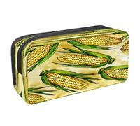 VAPOKF Astuccio portapenne per studenti con cerniera, per ragazzi e ragazze, per scuola e ufficio, torte al cioccolato, gelati, macaron, Modello di mais acquerello, 2.3x8.2x3.9in/6x21x10cm, Astuccio