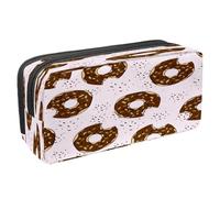 VAPOKF Astuccio portapenne per studenti con cerniera, per ragazzi e ragazze, per scuola e ufficio, torte al cioccolato, gelati, macaron, Ciambella al cioccolato, 2.3x8.2x3.9in/6x21x10cm, Astuccio